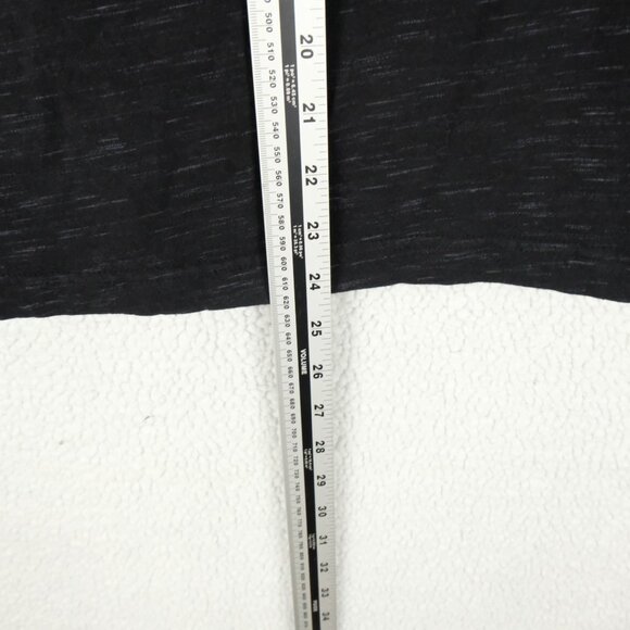 Projek Raw Shirt Mens Medium Black Striped Henley Long Sleeve Tee Lightweight - Picture 6 of 9